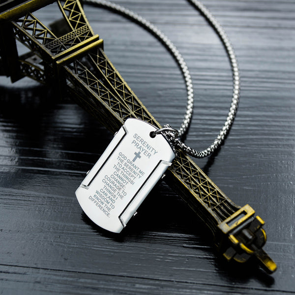 Retro Stainless Steel Men's Cross Necklace Pendant