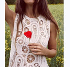 Crochet Lace Sleeveless Top