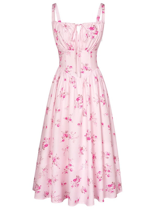 Spaghetti-Strap Floral Print Dress