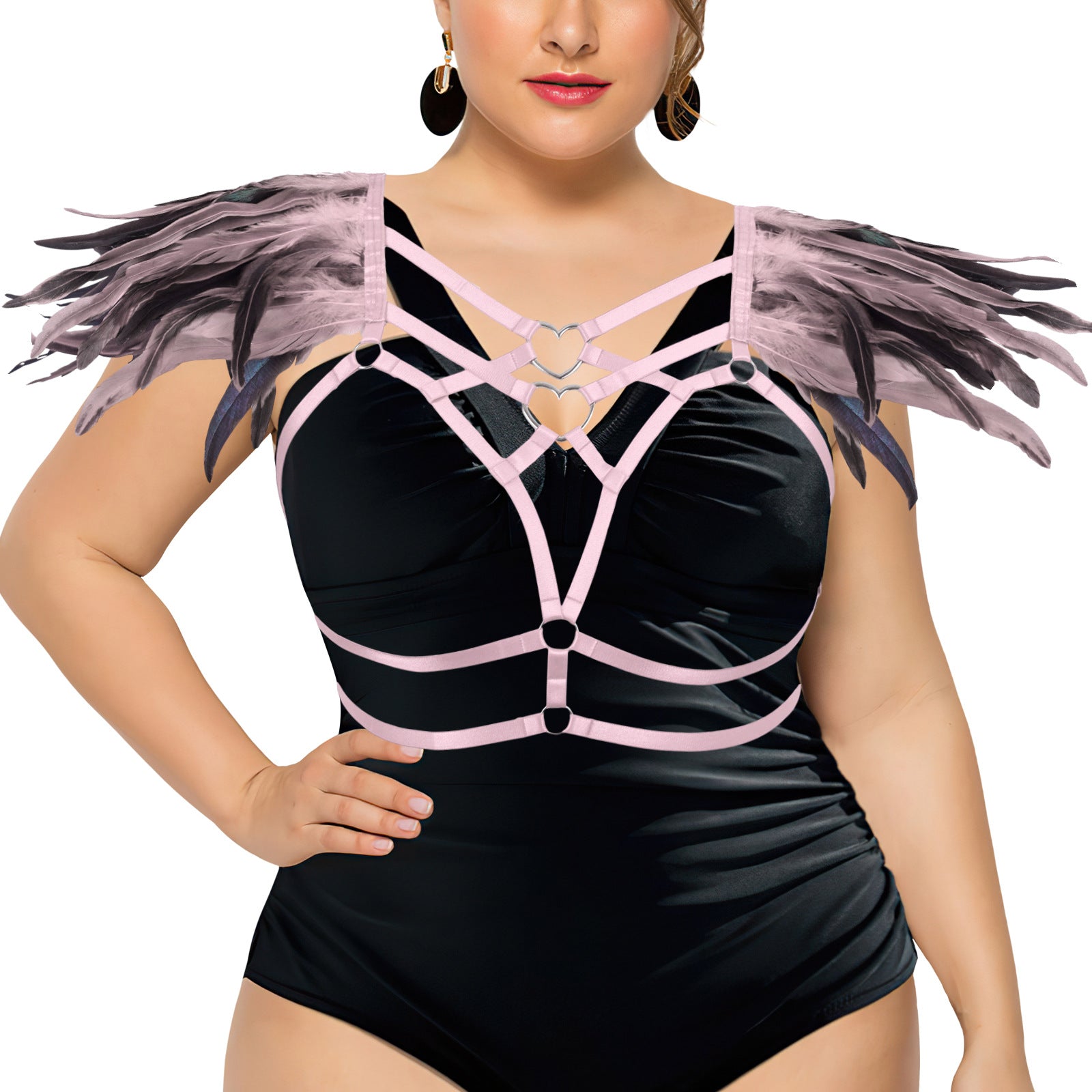 Feather Wing Strappy Cage Body Harness