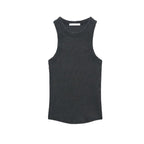 Retro American Style Ribbed Tank Top for Women