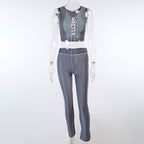 2020 Women's Sexy Color-Block Tank Top & Pants Set