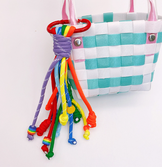 Colorful Braided Rope Keychain | Accessory