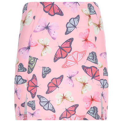 Women's Sexy Butterfly Print Zipper Tank Top Set