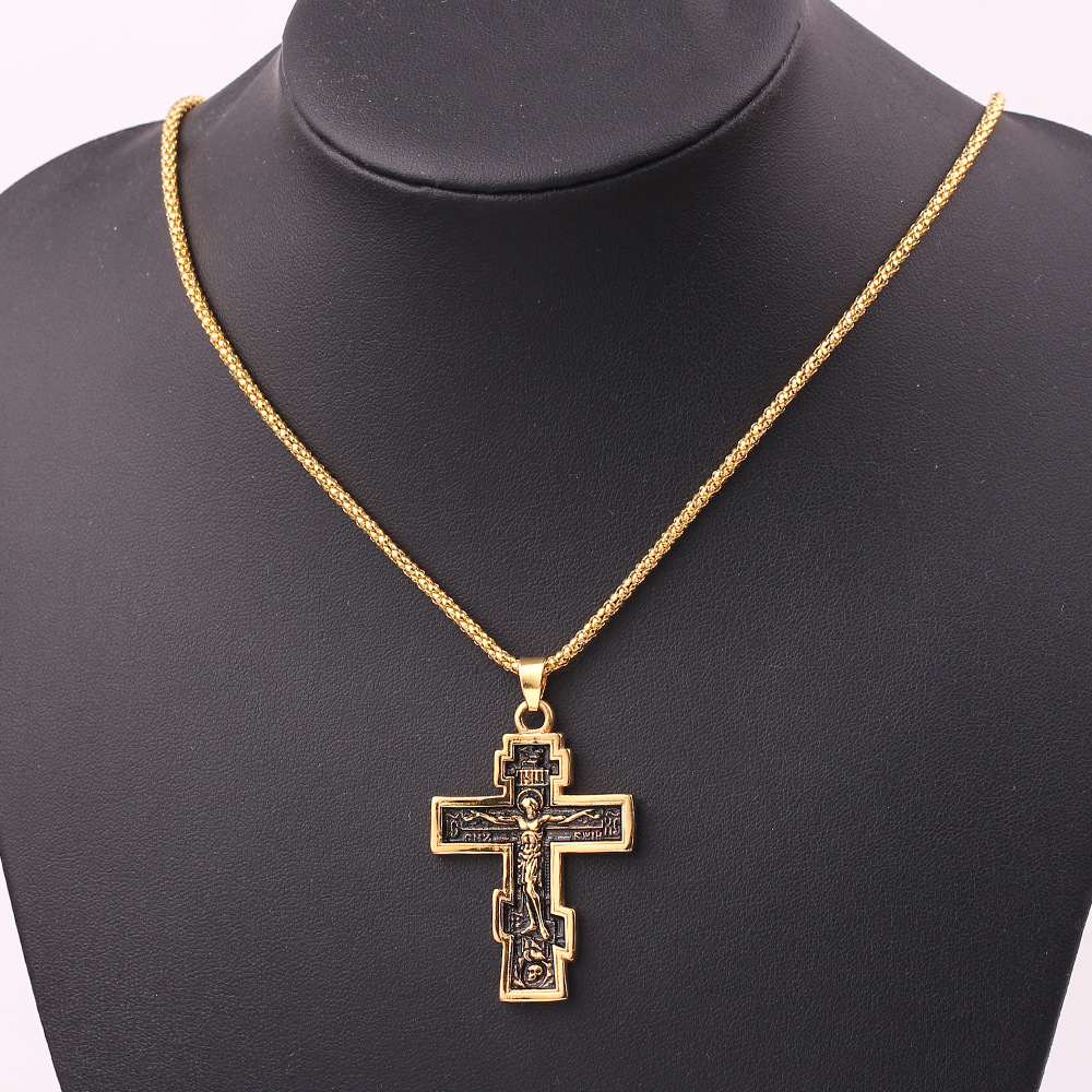 Kreuz-Jesus-Anhänger-Halskette