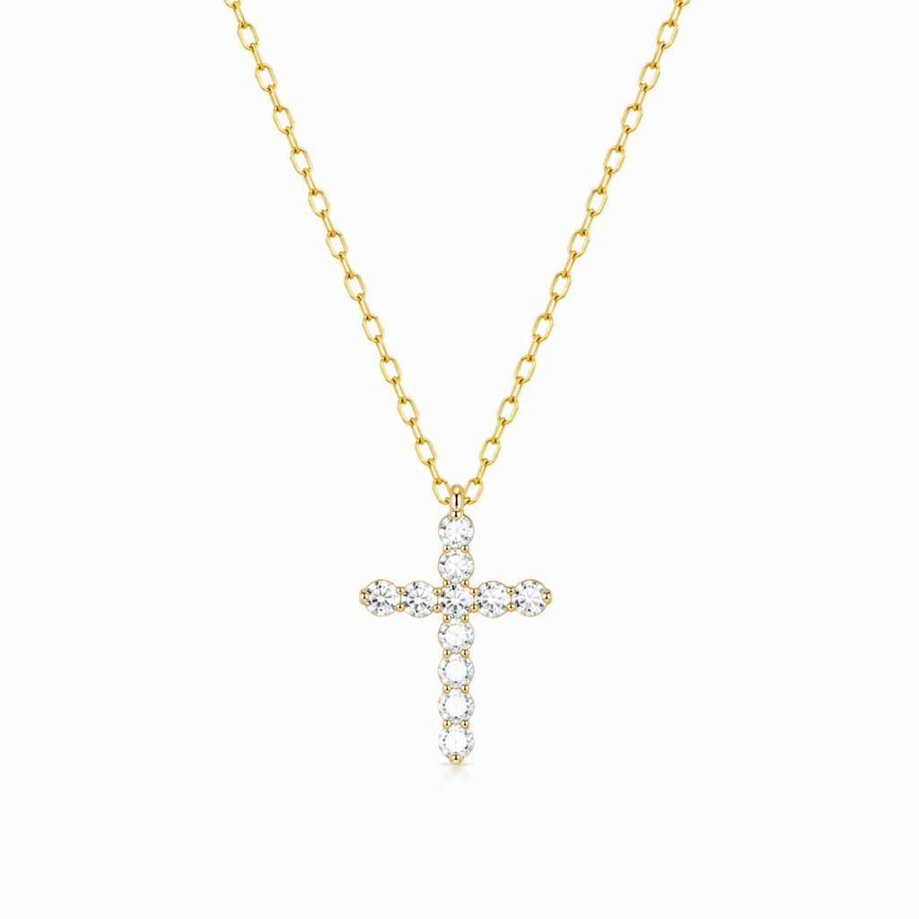 Crystal Cross Pendant Necklace