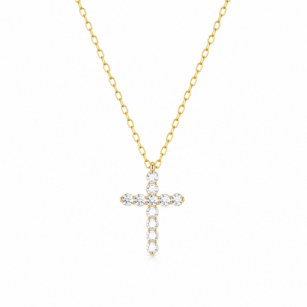 Crystal Cross Pendant Necklace