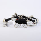 Enamel Dog Charm Leather Cord Bracelet