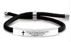 Scripture Cross Cord Bracelet (Psalm 46:5) | Christian Jewelry