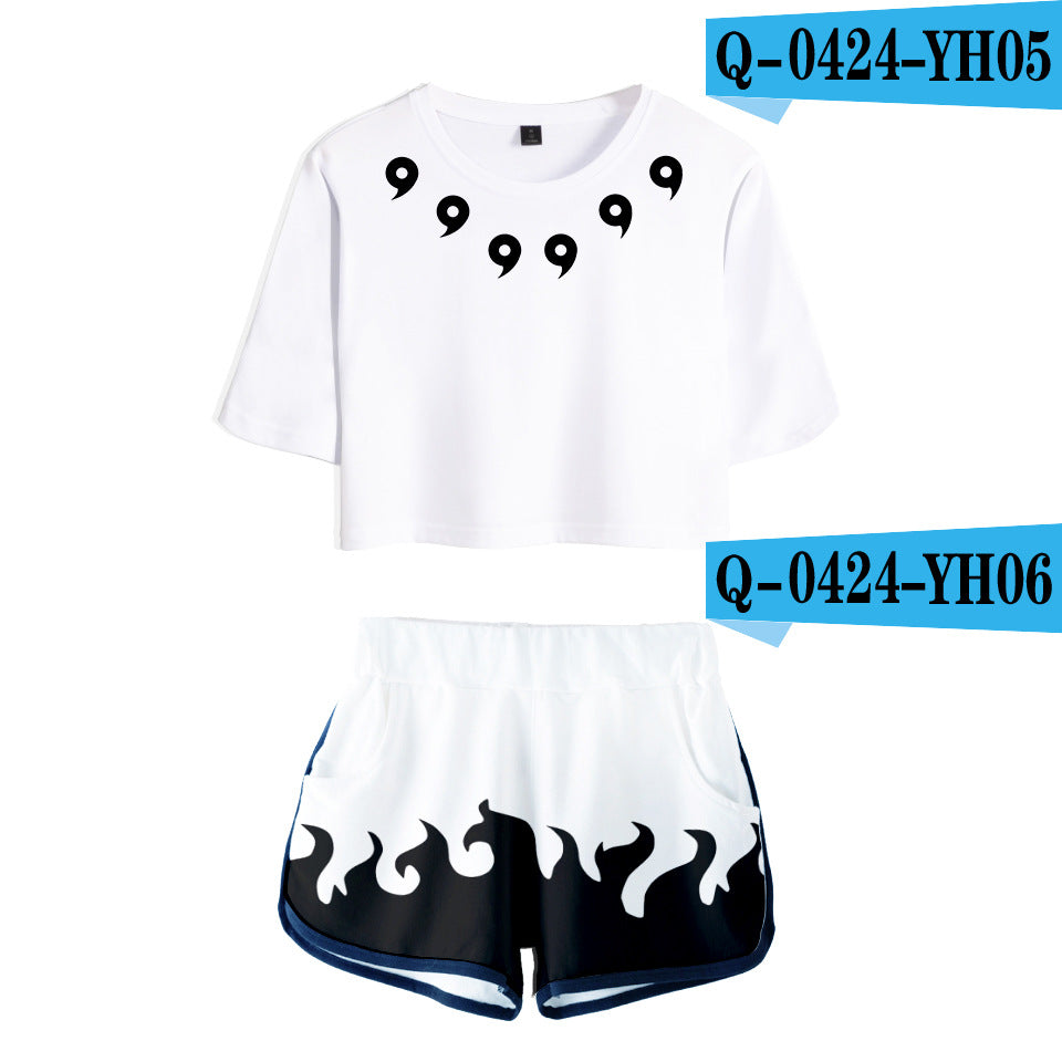 Customizable 3D Crop Top and Shorts Set