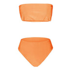 Women's Black Strapless Bandeau Bikini Set