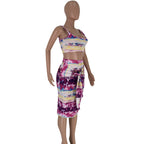 Tie-Dye Camisole and Midi Skirt Set