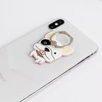 Creative Cartoon Husky Dog Bone Phone Case with Ring Stand | Protective Cover