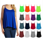 Loose Irregular Top, Solid Color Short Camisole
