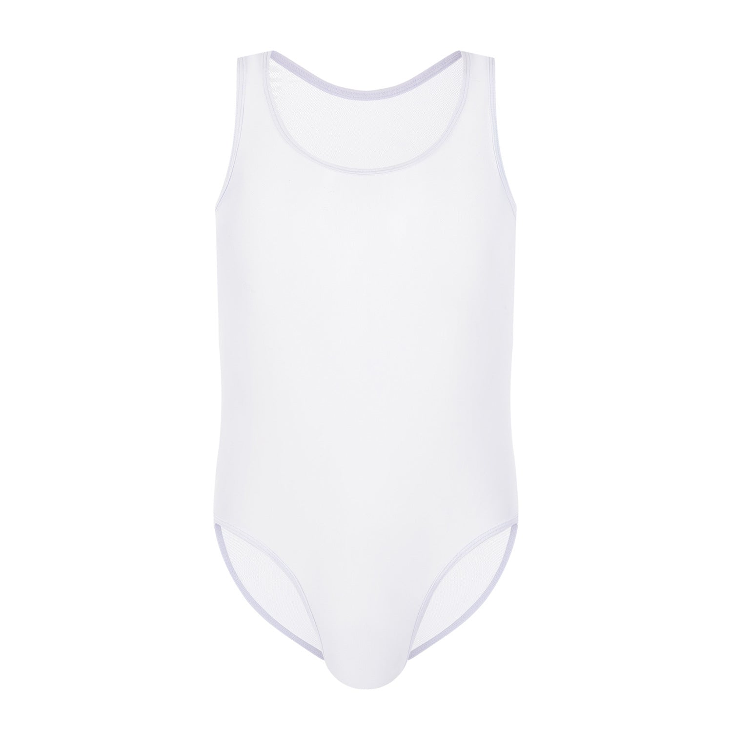 Men's Sheer Mesh Sleeveless Bodysuit