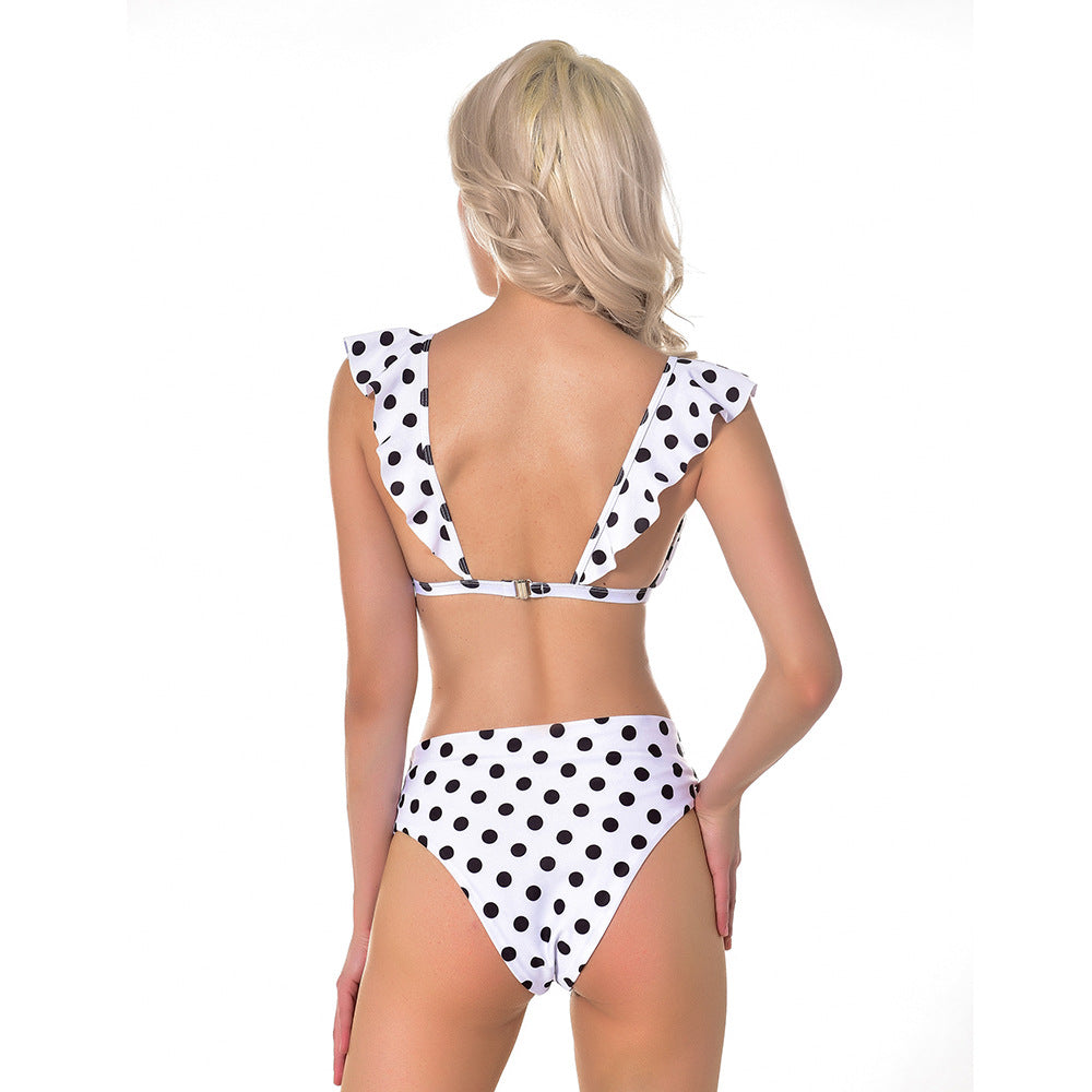 Polka Dot Ruffle Bikini Set