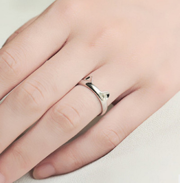 Cat Ears and Paw Adjustable Ring