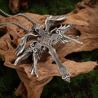 Winged Cross Pendant Necklace