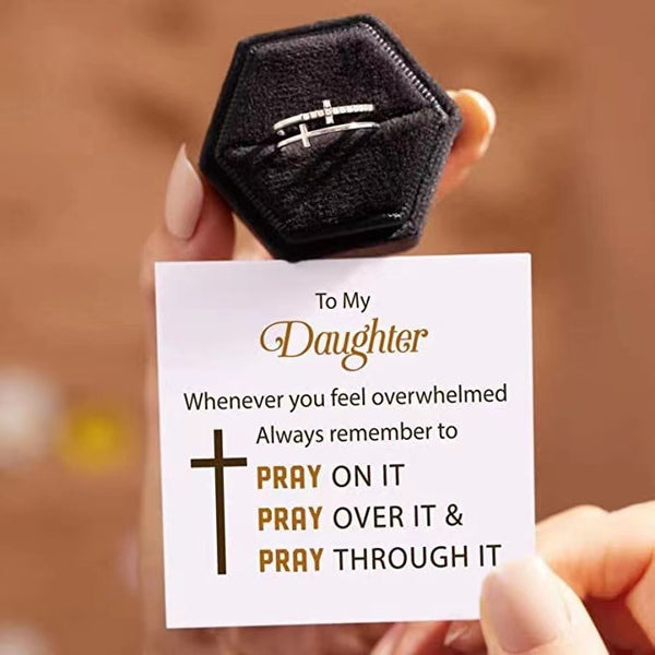 Fashion Double-layer Cross Frame Ring for Women