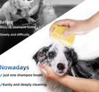 Silicone Pet Bath Brush with Soap Dispenser, Soft Massage Grooming Scrubber for Dogs and Cats, Shedding Shampoo Comb with Finger Strap