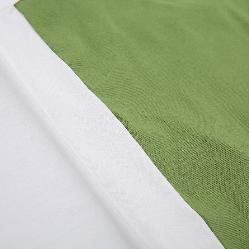 Colorblock Patchwork One-piece Neck Camisole Top