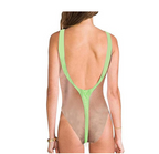 Novelty Chest Hair Print One-Piece Swimsuit