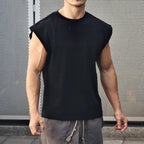 Men's Loose Fit Cotton Sleeveless Sports Tank Top