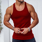 2023 Spring/Summer Men's Knitted Fitness Tank Top