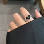Epoxy Love Cross Open Ring - Fashion Special Interest