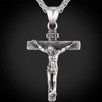 Jesus Crucifix Cross Pendant Necklace | Christian Jewelry