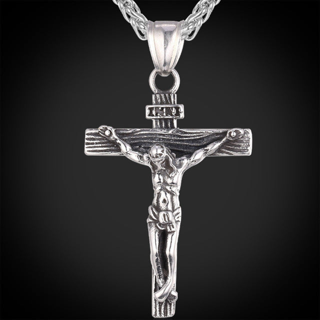 Jesus Crucifix Cross Pendant Necklace | Christian Jewelry