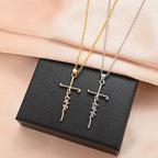 Stainless Steel Faith Cross Pendant Necklace | Christian Jewelry