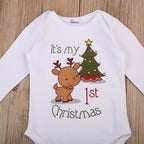 It's My 1st Christmas Reindeer Baby Bodysuit