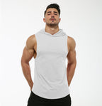Men's Cotton Hooded Sleeveless Tank Top