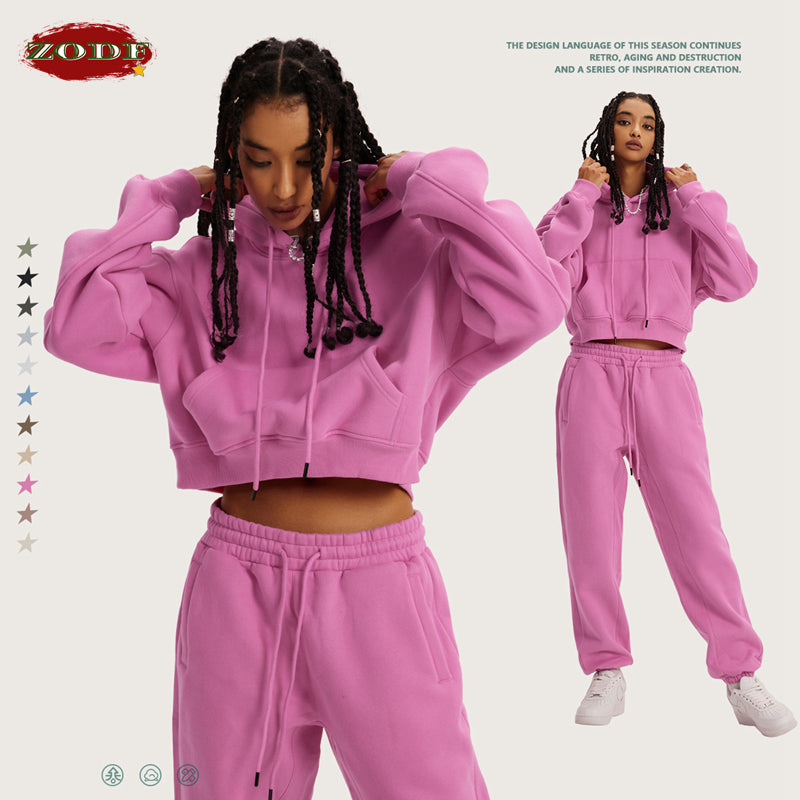 Chic Sexy Women’s Super-Short Fleece Cropped Hoodie | Streetwear