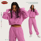Chic Sexy Women’s Super-Short Fleece Cropped Hoodie | Streetwear