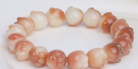 Carved Cat Paw Bodhi Root Bracelet