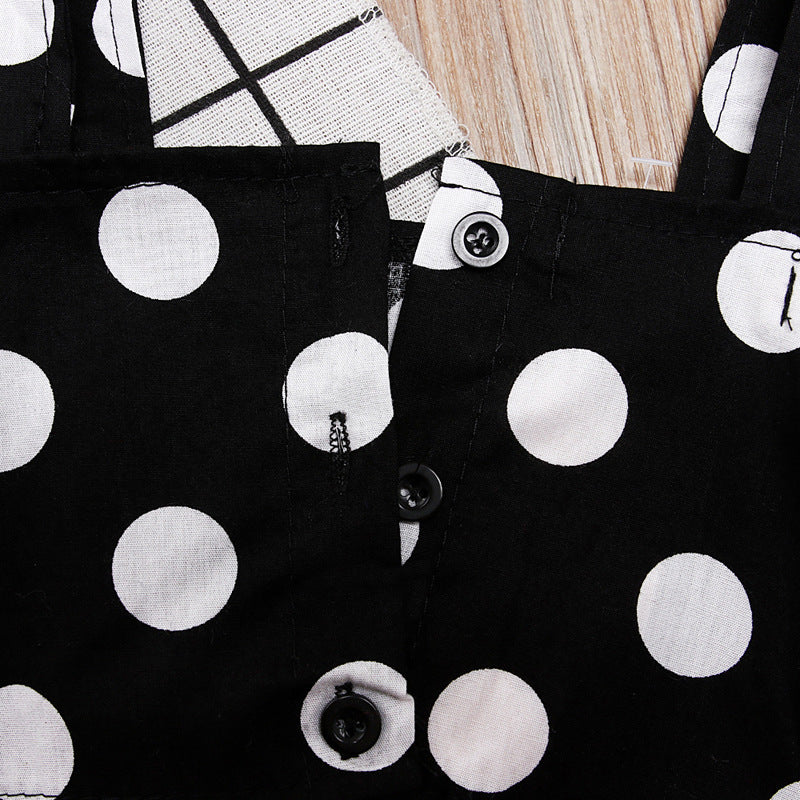 Girls' Polka-Dot Tank and Ruffle Skirt Set