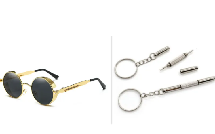 Retro Steampunk Round Sunglasses