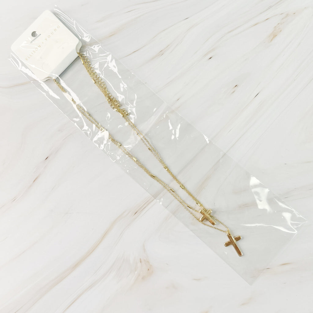 Pretty Chain Cross Necklace (Set of 2)