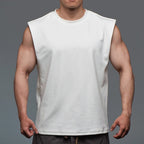 Men's Loose Fit Cotton Sleeveless Sports Tank Top