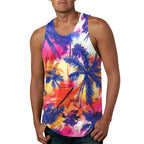 Men's Hawaiian Print Breathable Beach Tank Top