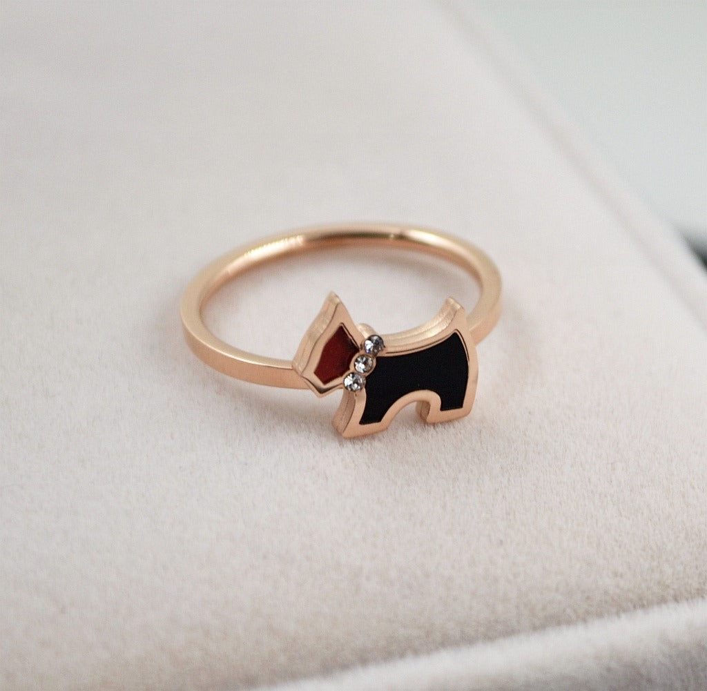 Rose Gold Dog Tail Ring for Pets