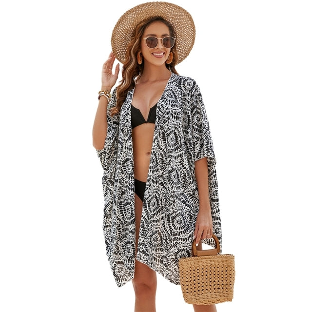 Floral Lightweight Women's Scarf Wrap and Cover-Up