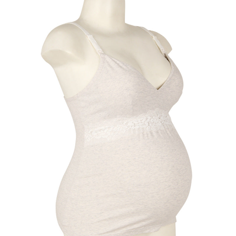 Cotton Nursing Tank Top for Postpartum Mothers
