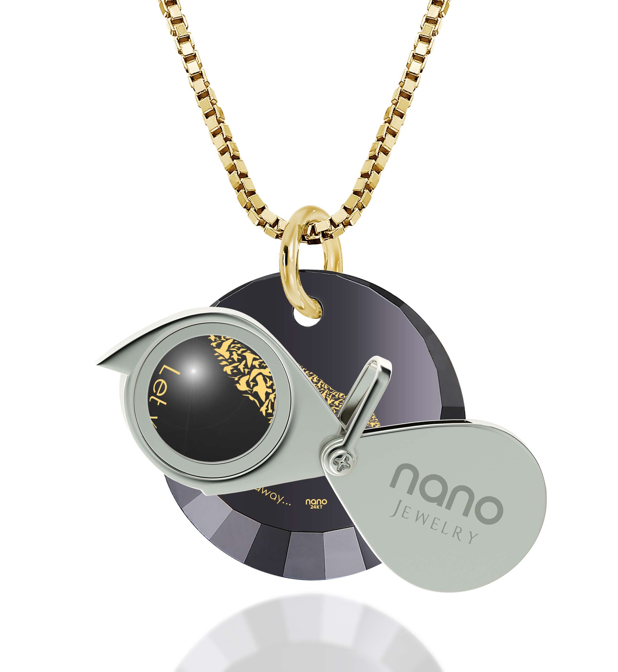 Inspirational Bird Crystal Charm Necklace
