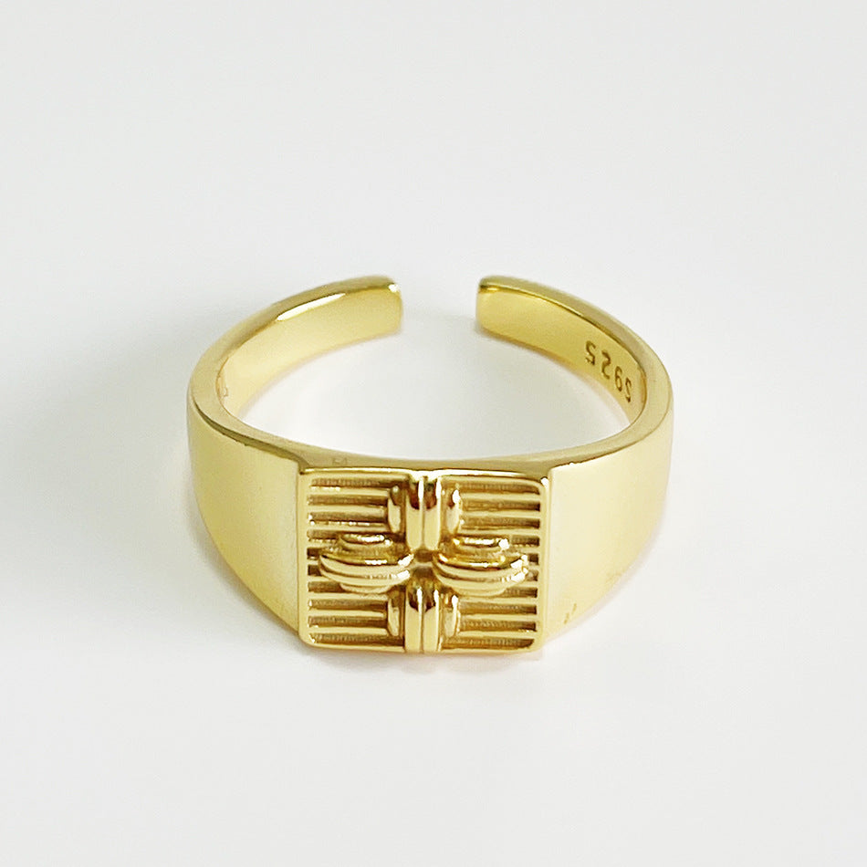 Cross Flower Ring for Women's Fashion