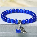 Handmade Cat's Eye Stone Beaded Bracelet