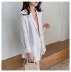 Cotton Linen Suit Set - Women's Summer Wide Leg Shorts