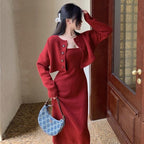 Temperament Camisole Dress Two-Piece Set